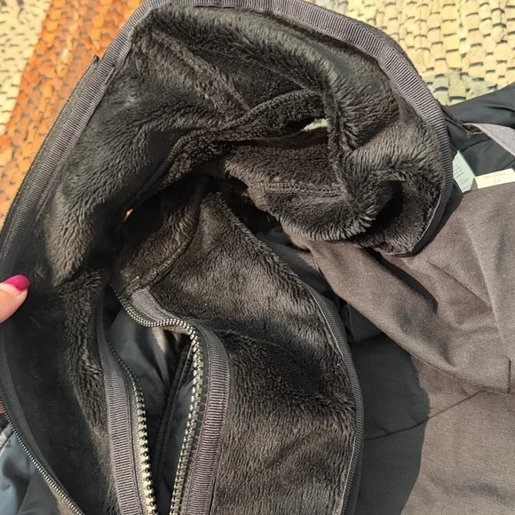 Lululemon 4 S scuba hoodie glyde in black w Sherpa removable dickie W4AKKS 2017 - Picture 8 of 9